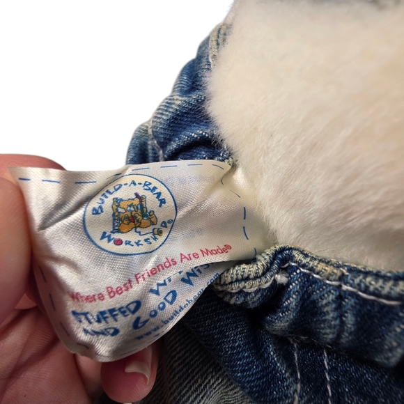 Retired Build-A-Bear Holstein Cow Plush in Denim Overalls – 16” - Picture 5 of 7